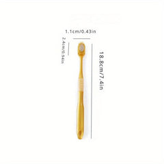 8pcs Soft Filament ToothBrush Rounded Brush Head Non Slip Handle Easy Remove