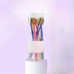 8pcs Soft Filament ToothBrush Rounded Brush Head Non Slip Handle Easy Remove