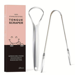 2pcs Stainless Steel Tongue Cleaner Teeth Care Dental Tools