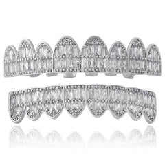 Micro set Zircon 18k Hip hop Braces Grills For Men And Women Halloween