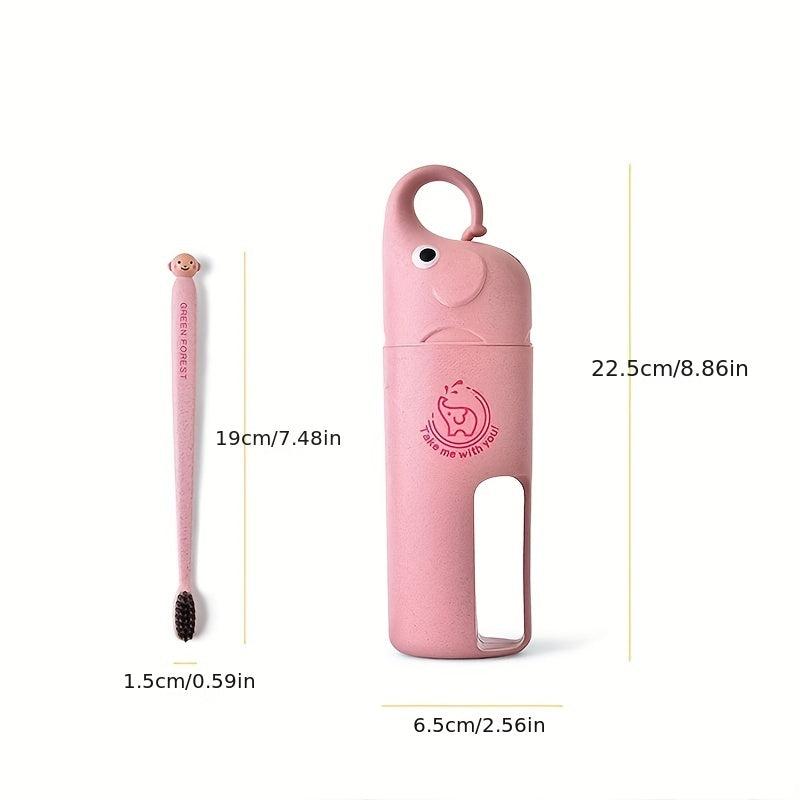 Elephant Travel Toothbrush Storage Container Box Gargle Cup