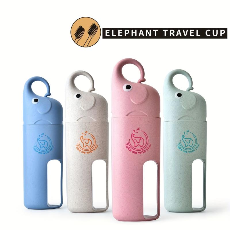 Elephant Travel Toothbrush Storage Container Box Gargle Cup