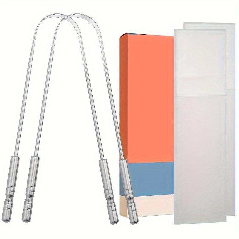 Stainless Steel Tongue Scraper for Oral Care - Reduce Bad Breath