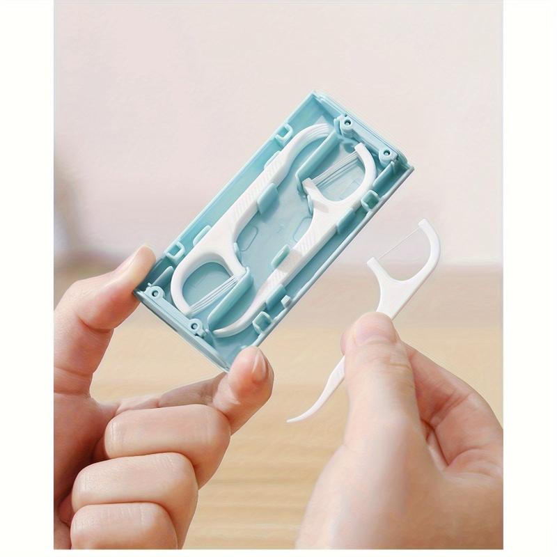 Dental Floss Picks Dispenser Storage Box Automatic Floss Pick Dispenser