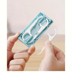 Dental Floss Picks Dispenser Storage Box Automatic Floss Pick Dispenser
