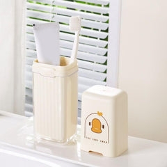 Cartoon Travel Toothbrush Storage Container Box Dust Cover