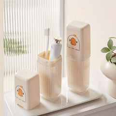 Cartoon Travel Toothbrush Storage Container Box Dust Cover