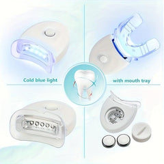 Wireless Teeth Whitening Kit LED Lights Gel Pens Stain Cleaning at Home