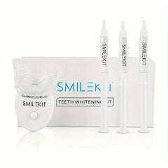 Wireless Teeth Whitening Kit LED Lights Gel Pens Stain Cleaning at Home
