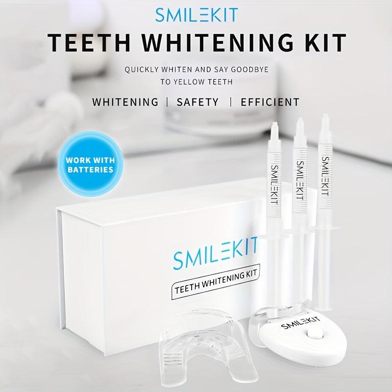 Wireless Teeth Whitening Kit LED Lights Gel Pens Stain Cleaning at Home