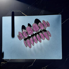 Hip Hop Teeth Grillz Top and Bottom Iced Out Gold Silver Plated Grillz Men Women