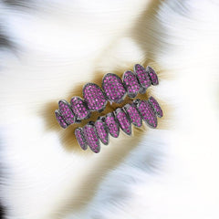 Hip Hop Teeth Grillz Top and Bottom Iced Out Gold Silver Plated Grillz Men Women