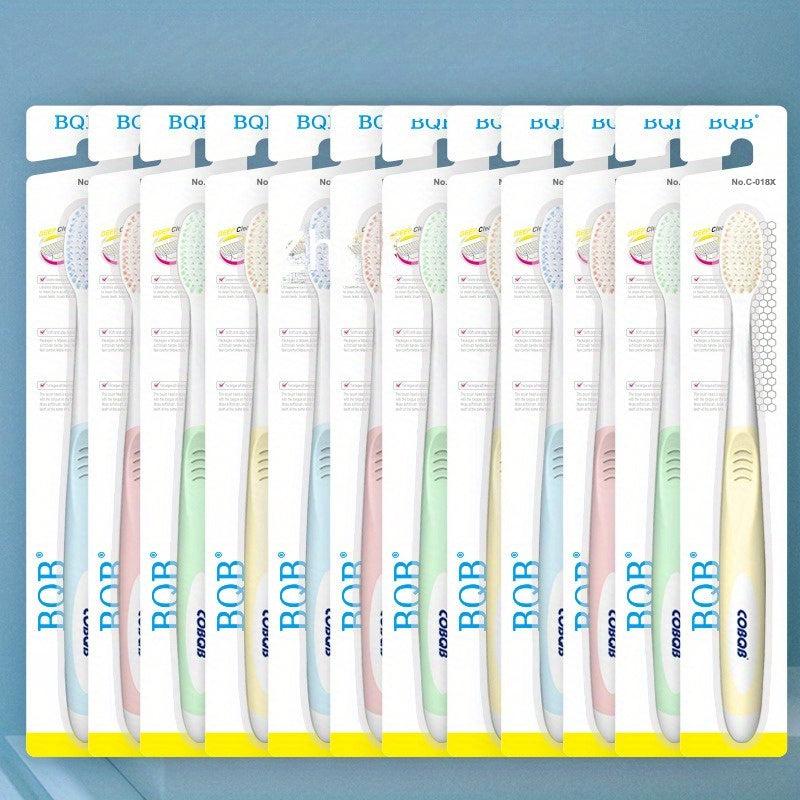 12pcs Family Soft Manual Toothbrushes Deep Cleaning Oral Care Home