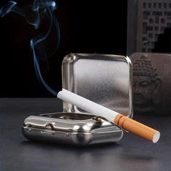 Portable Ashtray Windproof Stainless Steel Car Ash Tray