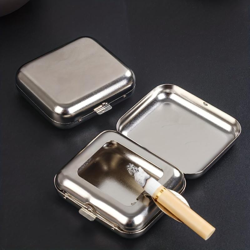 Portable Ashtray Windproof Stainless Steel Car Ash Tray