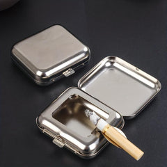 Portable Ashtray Windproof Stainless Steel Car Ash Tray