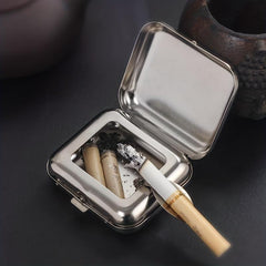 Portable Ashtray Windproof Stainless Steel Car Ash Tray