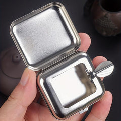 Portable Ashtray Windproof Stainless Steel Car Ash Tray