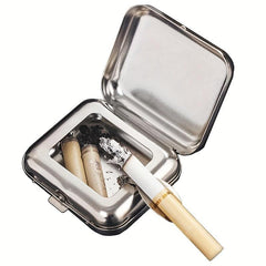 Portable Ashtray Windproof Stainless Steel Car Ash Tray