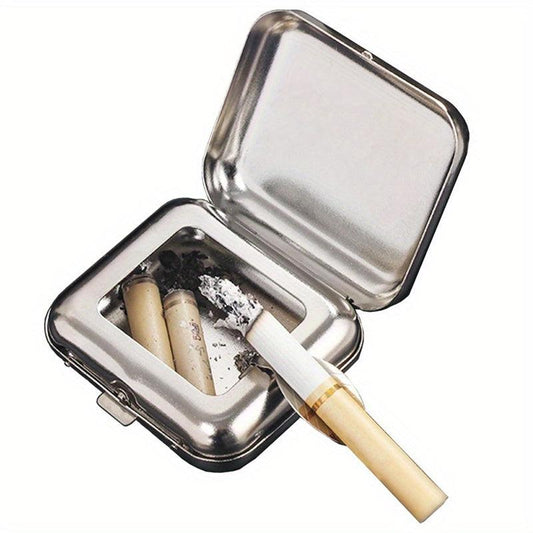 Portable Ashtray Windproof Stainless Steel Car Ash Tray