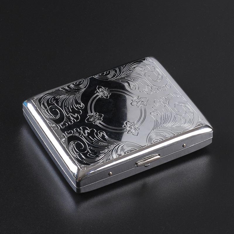 20pcs Metal Ultra Thin Cigarette Case Pressure Proof Metal Iron Case