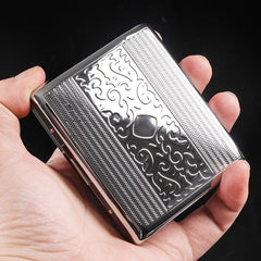 20pcs Metal Ultra Thin Cigarette Case Pressure Proof Metal Iron Case
