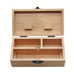 Wooden Herb and Smoking Accessories Storage Box with Grinder and Paper Slots