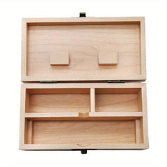 Wooden Herb and Smoking Accessories Storage Box with Grinder and Paper Slots