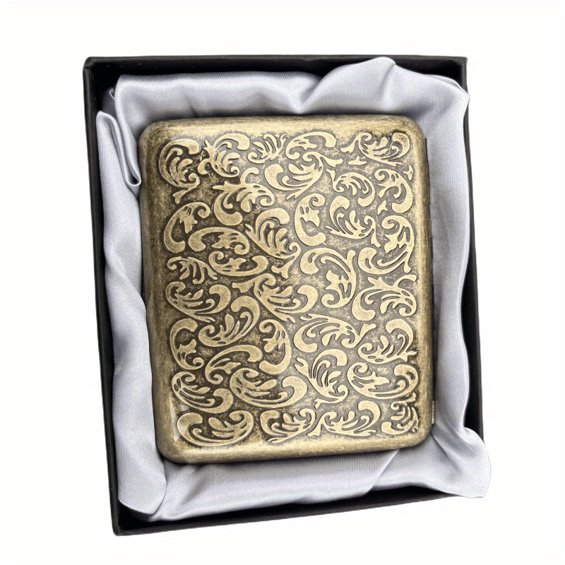 Bronze Cigarette Storage Case Automatic Portable Box