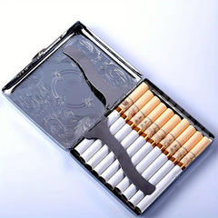 Metal Cigarette Case for 20 Cigarettes - Stylish Gift for Smokers