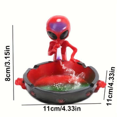 Alien Style Resin Ashtray Portable Starry Sky Ash Tray Desktop Adornment