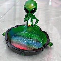 Alien Style Resin Ashtray Portable Starry Sky Ash Tray Desktop Adornment
