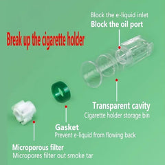 50pcs Disposable Transparent Smoking Filter Tobacco Shredded Tar Filter Holder