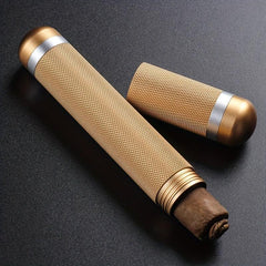 Portable Aluminum Cigar Tube to Keep Cigars Fresh