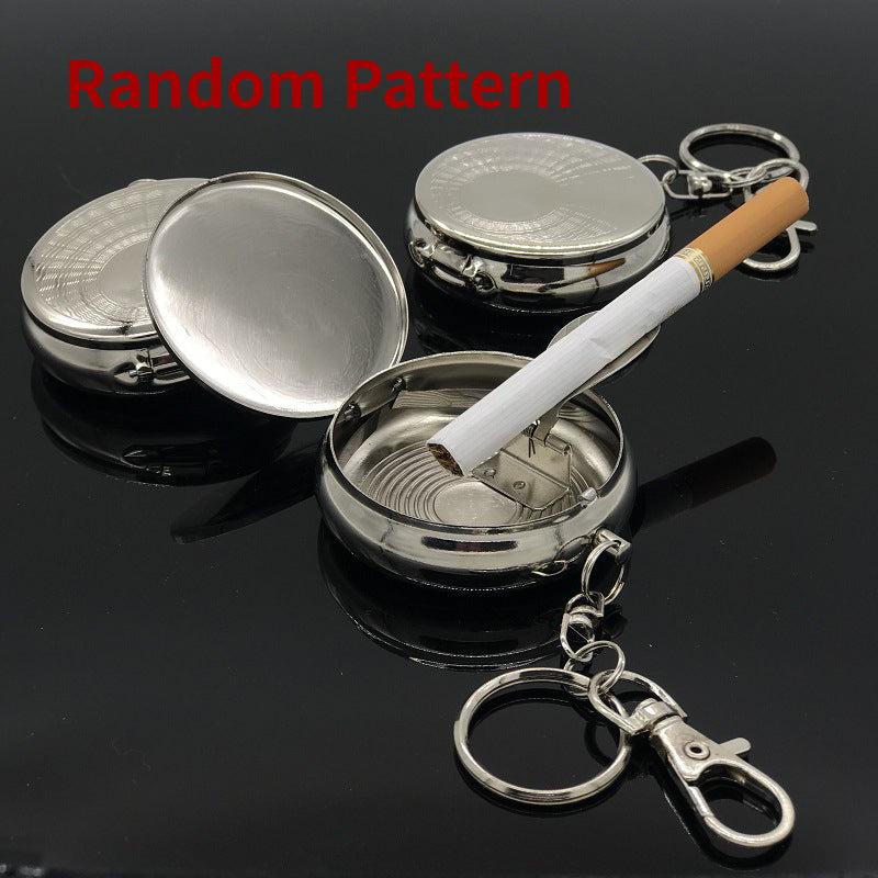 Mini Ashtray Key Chain Stainless Steel Portable Car Pocket Holder