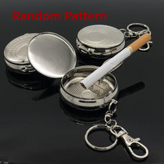 Mini Ashtray Key Chain Stainless Steel Portable Car Pocket Holder