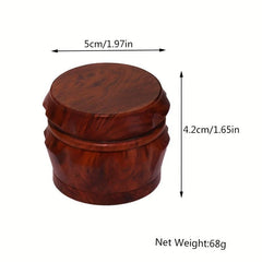 Four layer Walnut Wood Resin Drum Metal Diamond Tooth Grinder