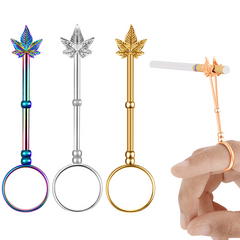 Maple Leaf Smoking Finger Ring Tobacco Holder