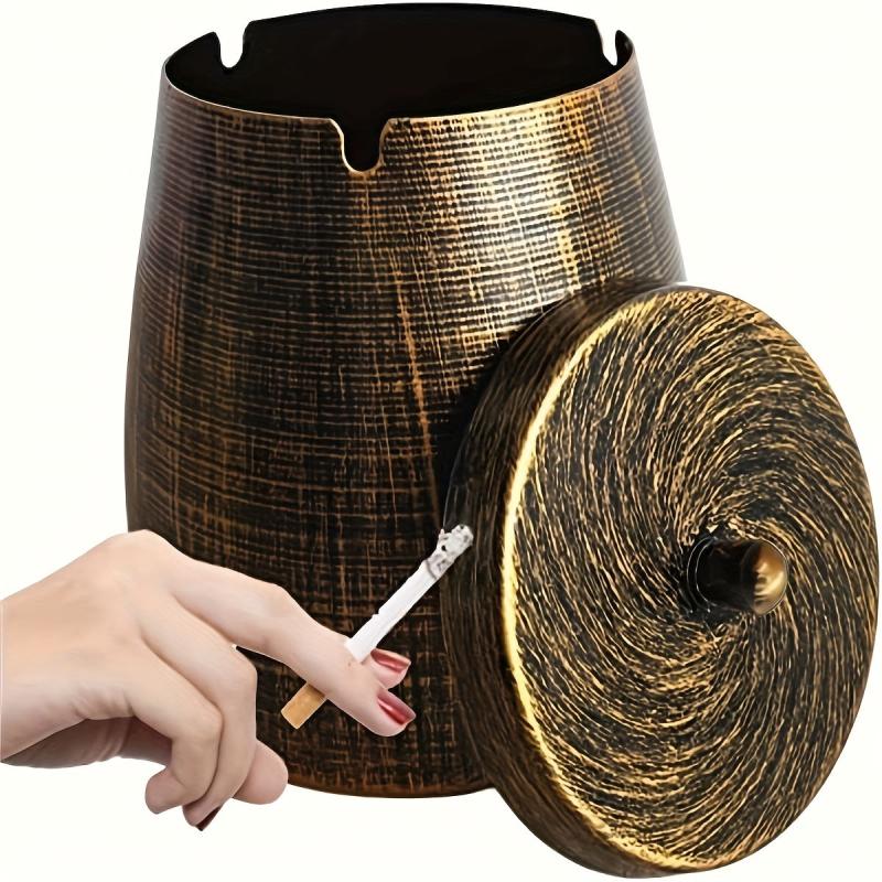 Large Outdoor Ashtray with Lid for Cigarettes