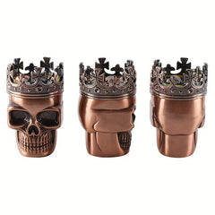 Crown Skull 3 Layer Grinder Spice Crusher Kitchen Supplies