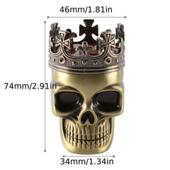 Crown Skull 3 Layer Grinder Spice Crusher Kitchen Supplies