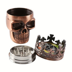 Crown Skull 3 Layer Grinder Spice Crusher Kitchen Supplies