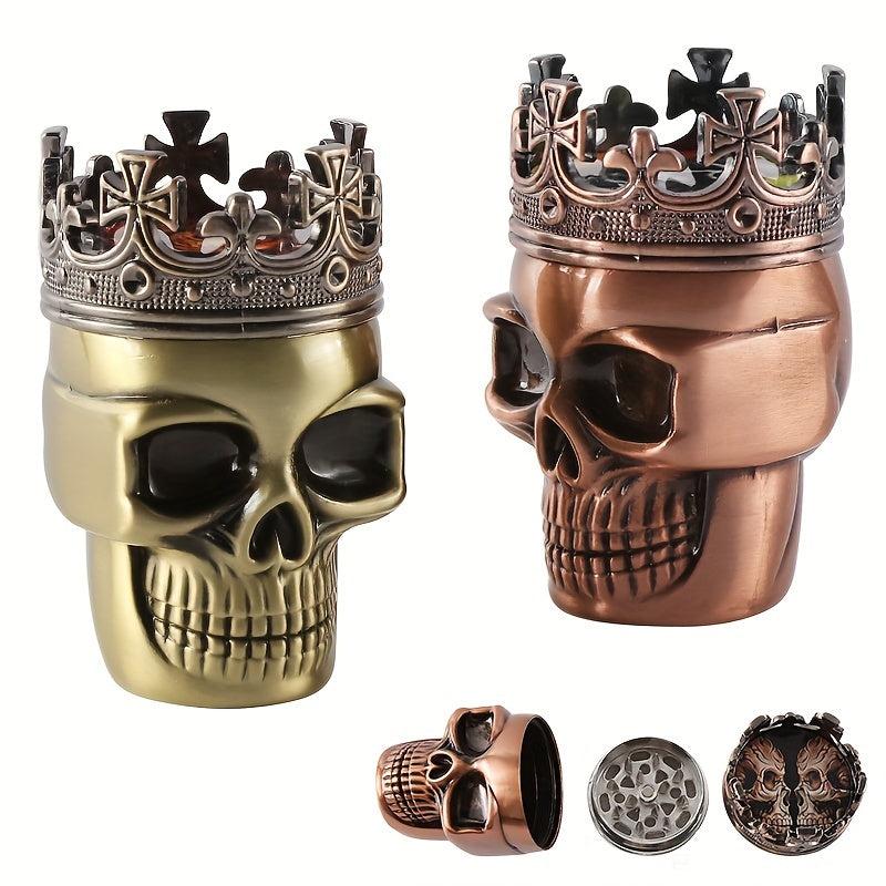 Crown Skull 3 Layer Grinder Spice Crusher Kitchen Supplies