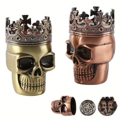 Crown Skull 3 Layer Grinder Spice Crusher Kitchen Supplies