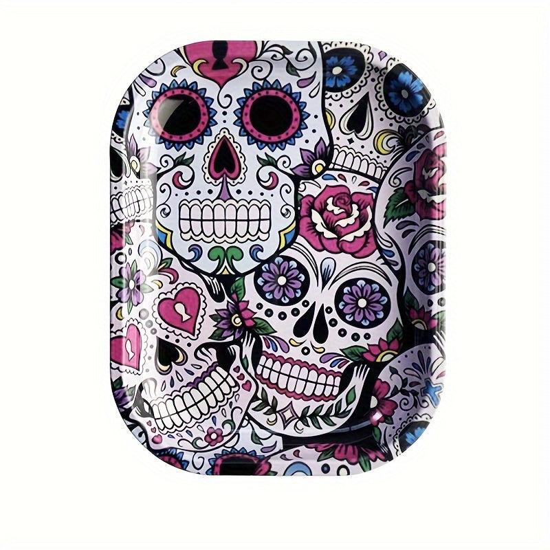Creative Pattern Rolling Tray Metal Durable Wake Up Tray