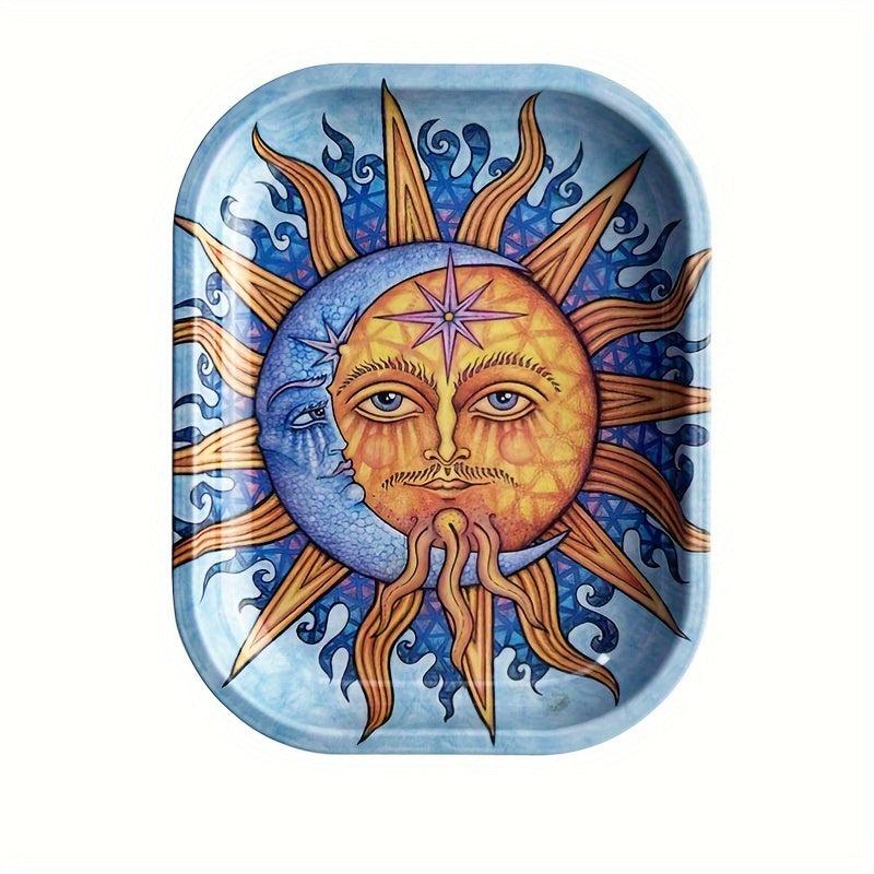 Creative Pattern Rolling Tray Metal Durable Wake Up Tray