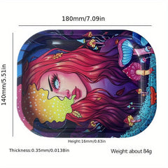 Creative Pattern Rolling Tray Metal Durable Wake Up Tray