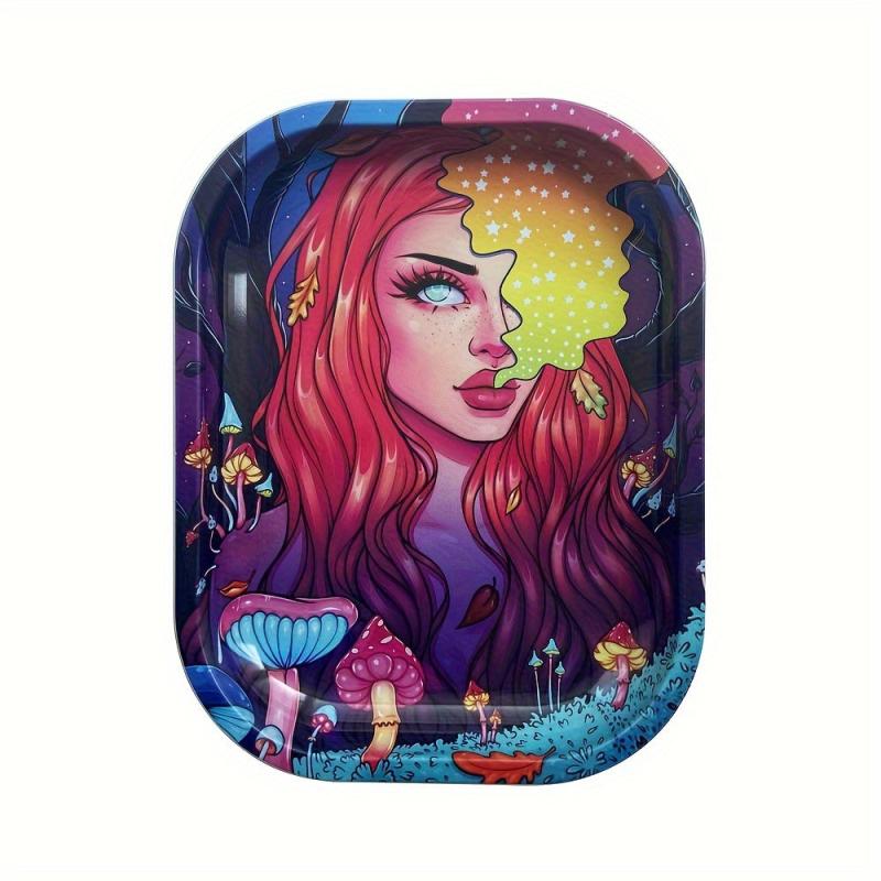 Creative Pattern Rolling Tray Metal Durable Wake Up Tray