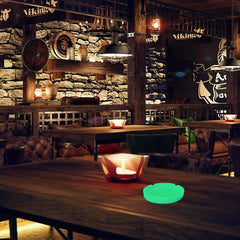 Luminous Round Ashtray with Silicone Material
