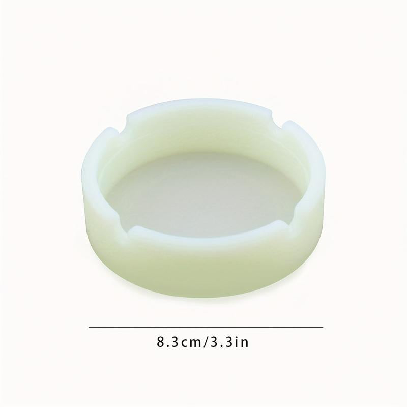 Luminous Round Ashtray with Silicone Material